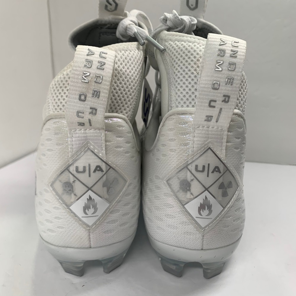 Under Armour Men White Highlight MC Football Cleats Size 11.5 Art 3025082 - Picture 2 of 4